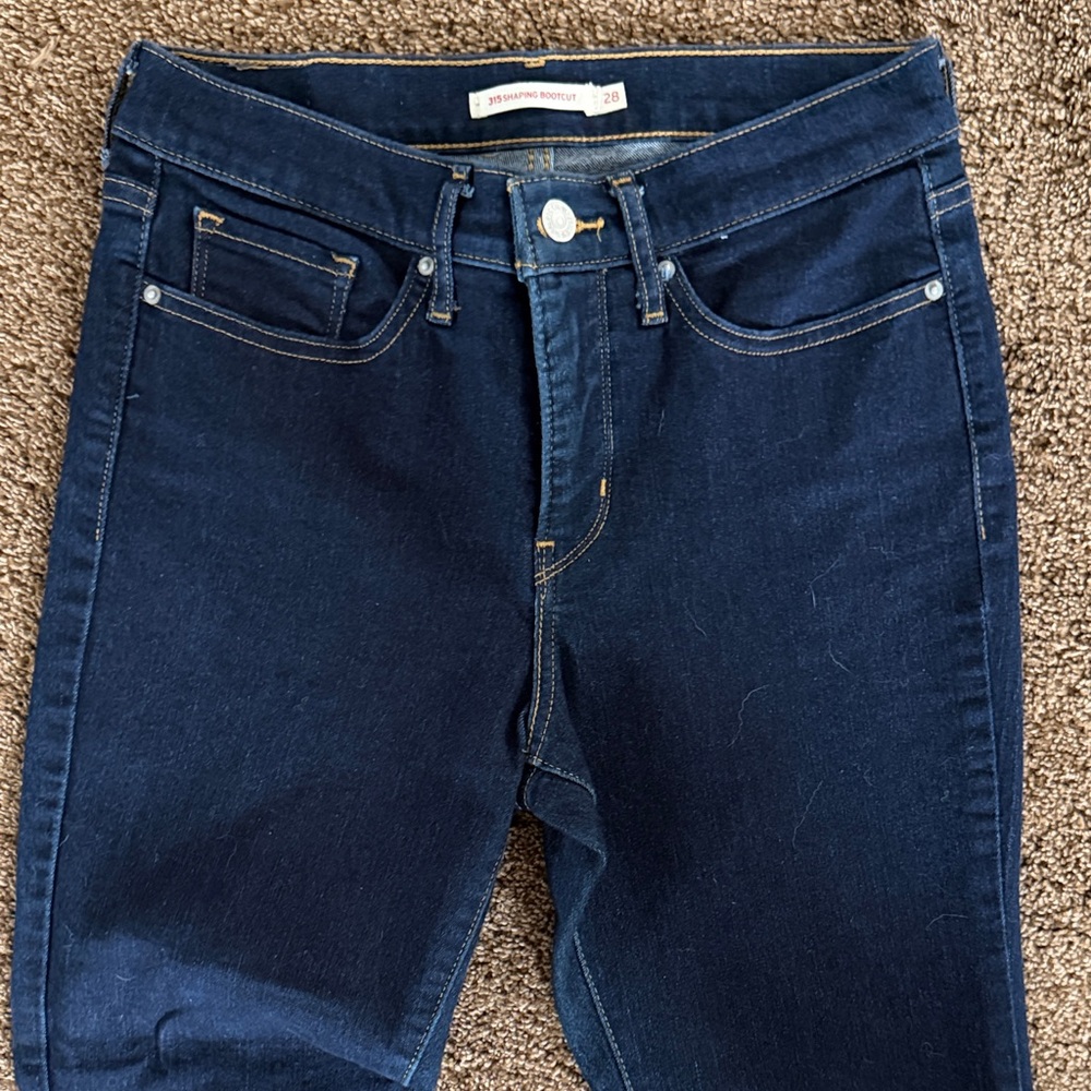 Levis Dark Blue Denim Women's Bootcut Jeans 28